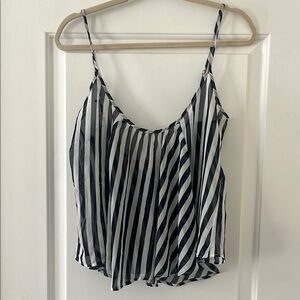 Striped navy and White Women's Top